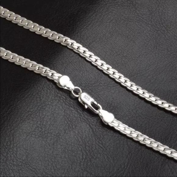 NEW 20” 925 STERLING SILVER SNAKE CHAIN NECKLACE, NICE NECKLACE, CUTE NECKLACE - Picture 6 of 8
